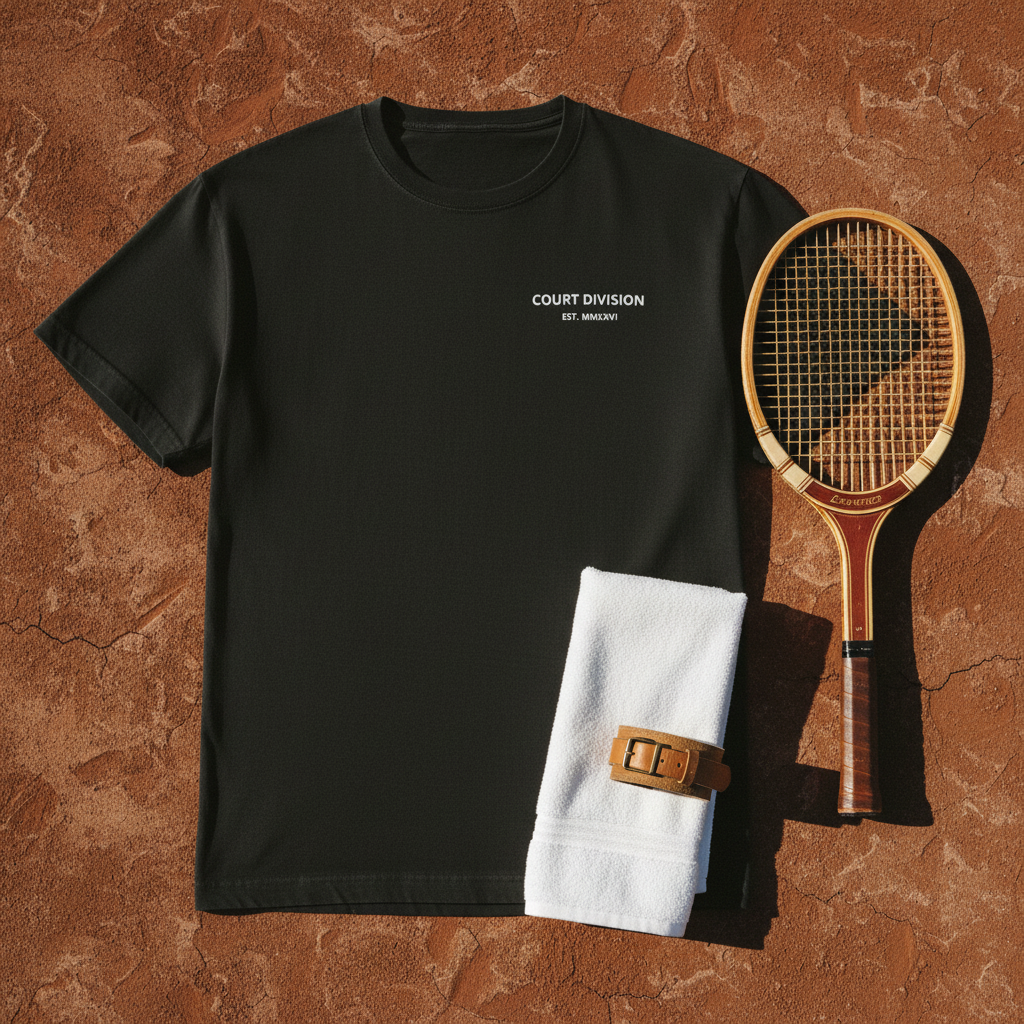 Court Division Tee — Flatlay