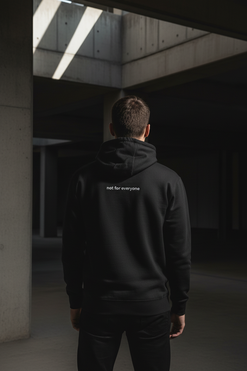 FORM 003 Pullover Hood – Black Back Lifestyle