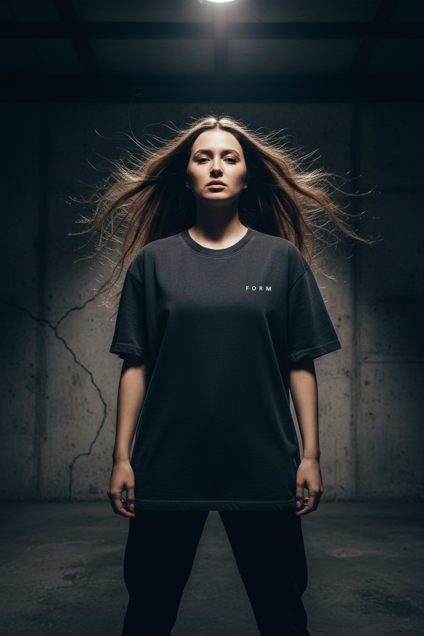 FORM TEE - Female Model Editorial