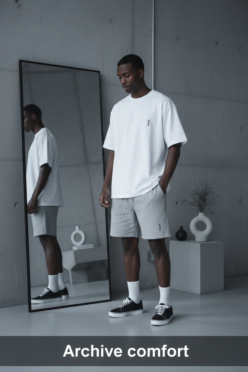 Archive Fleece Shorts — Mirror Outfit Check